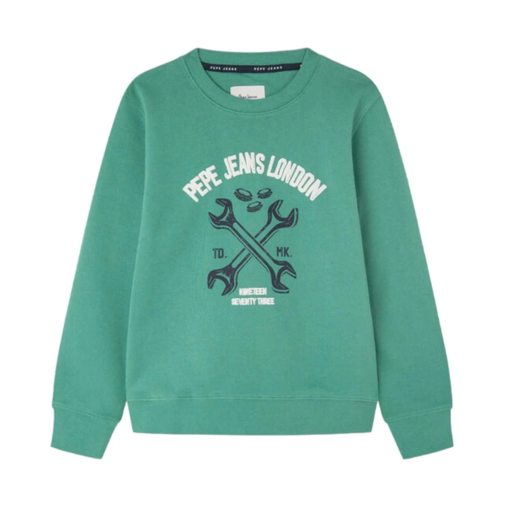 Pepe Jeans Green Kids Sweatshirts, Male, 10 Y, Bedford Sweatshirt
