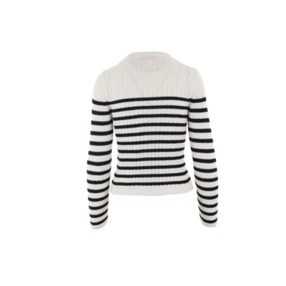 Valentino Garavani Gestreepte V-Logo Trui Multicolor Dames