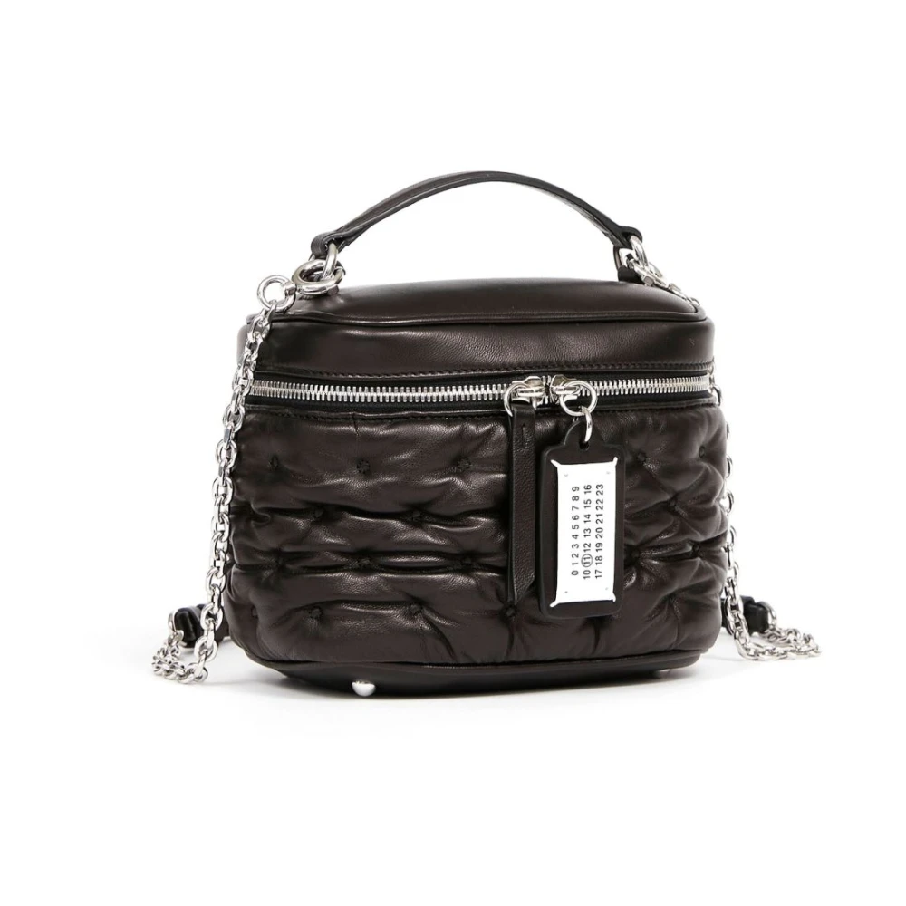 Maison Margiela Zwarte Glam Slam Leren Handtas Black Dames