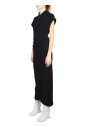 robe-midi-noire-a-manches-courtes