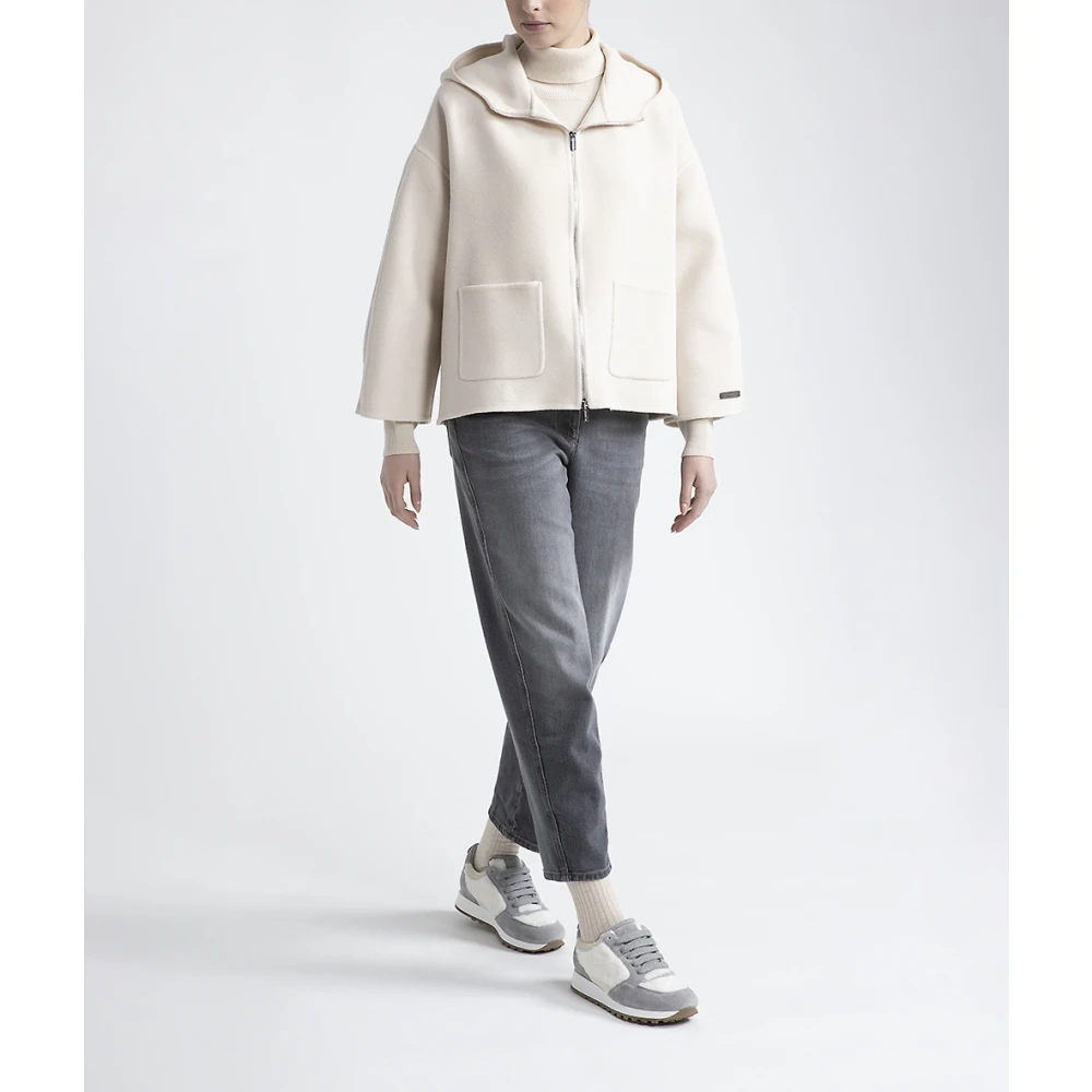PESERICO Puurnieuwe wollen en kasjmier jas Beige Dames