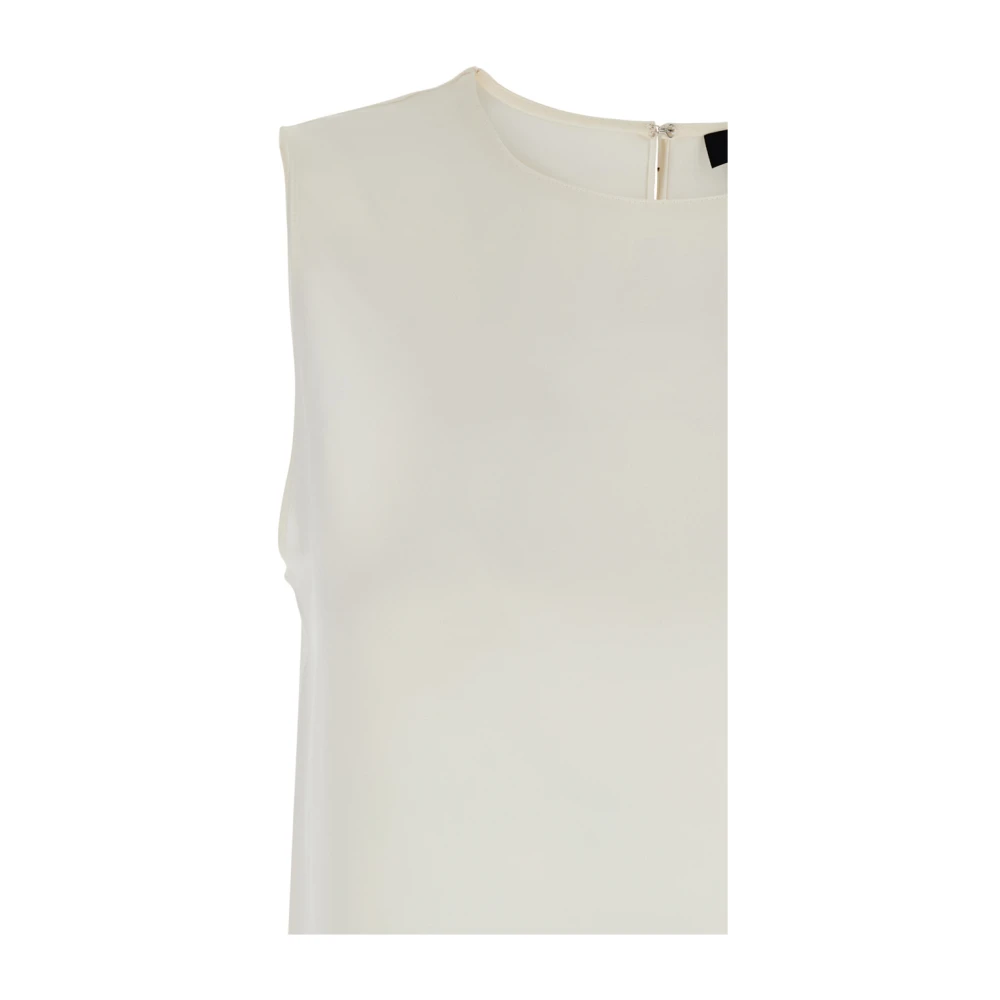 Theory Witte Zijden Ronde Hals Shell Trui White Dames