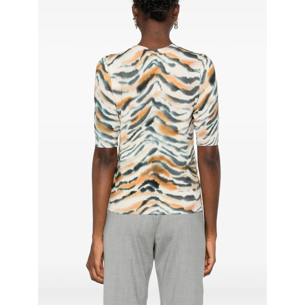 Twinset Trui met Tijgerprint Multicolor Dames