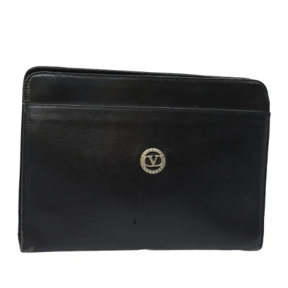 Valentino Vintage Pre-owned Leather handbags Black Dames