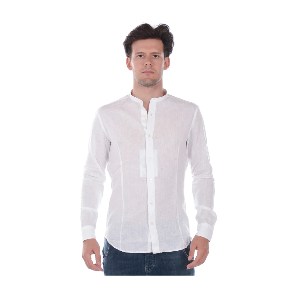 Daniele Alessandrini Slim Fit Koreaanse Stijl Overhemd White Heren