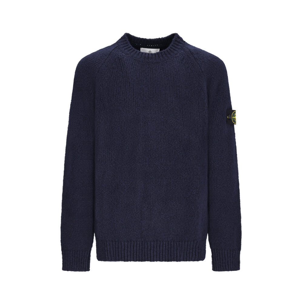 Stone island Navy Knitted Crewneck Stone Island Knitwear • Shop