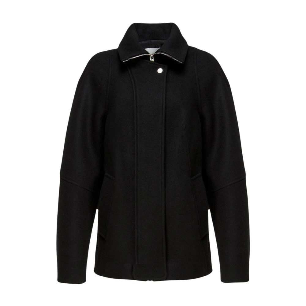 Vsp Women's Black Lilie Wool Coat - Single-Breasted Coats - Xs - Coats