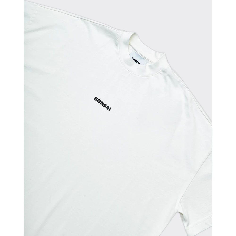 Bonsai Oversize Box Logo T-Shirt Bianca White Heren