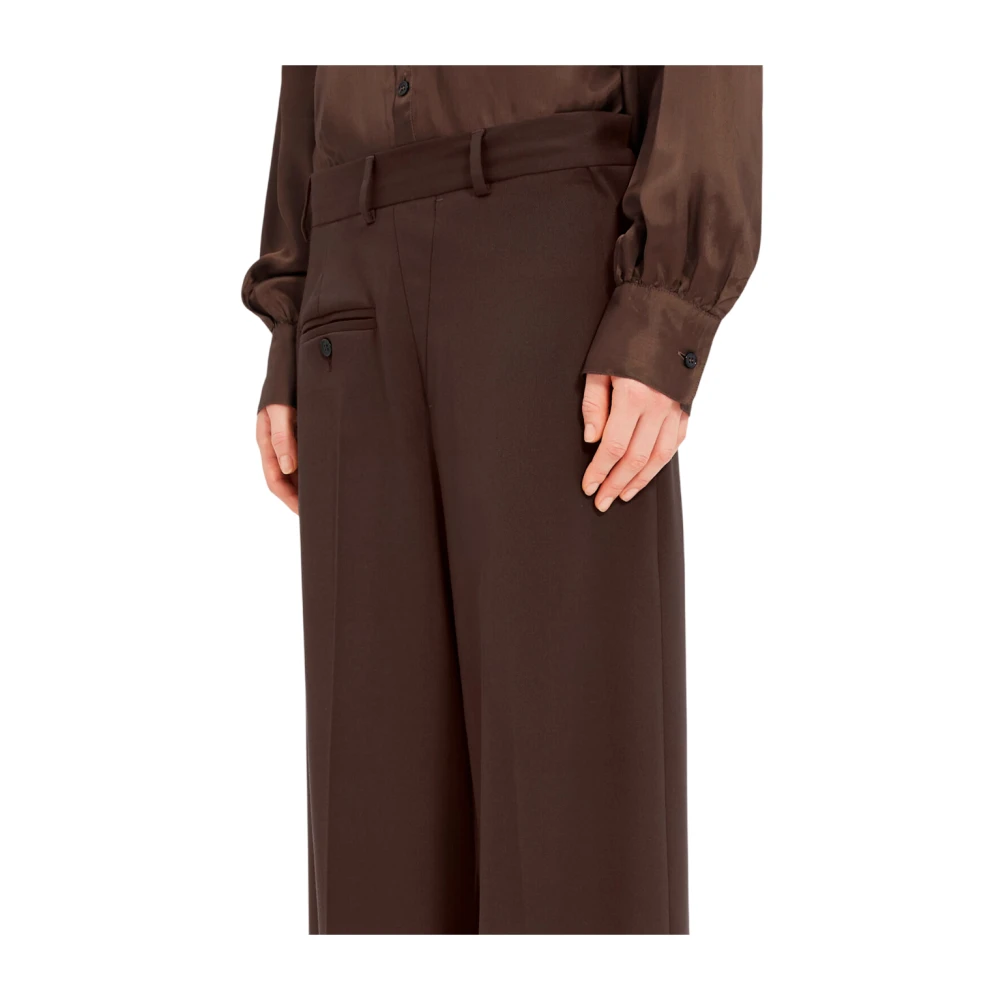 MM6 Maison Margiela Uitlopende broek in chocoladebruin Brown Dames
