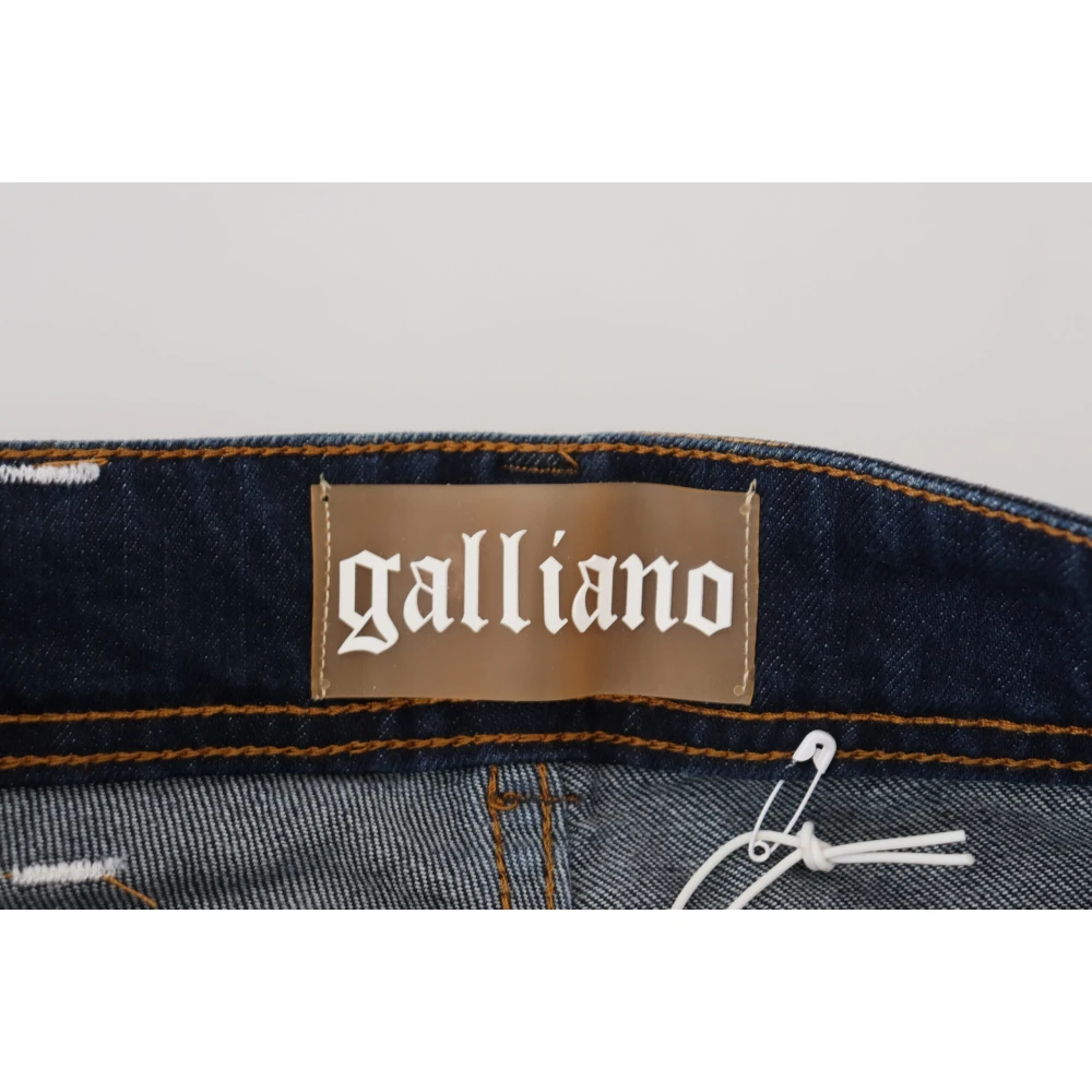John Galliano Wijde casual denim jeans Blue Dames