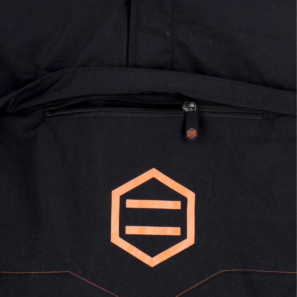 Dolly Noire Zwart Oranje Anorakjas met Fleecevoering Black Heren