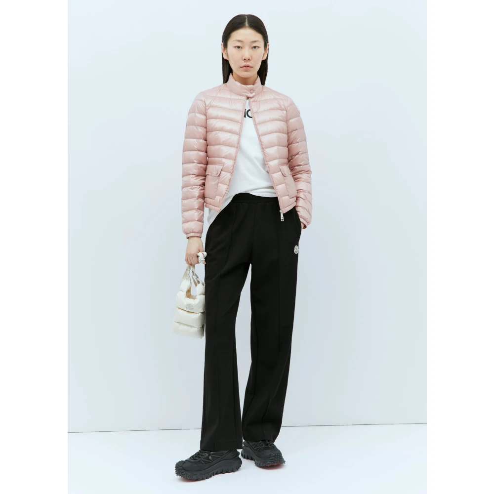 Moncler Gewatteerd Donsjack met Opstaande Kraag Pink Dames