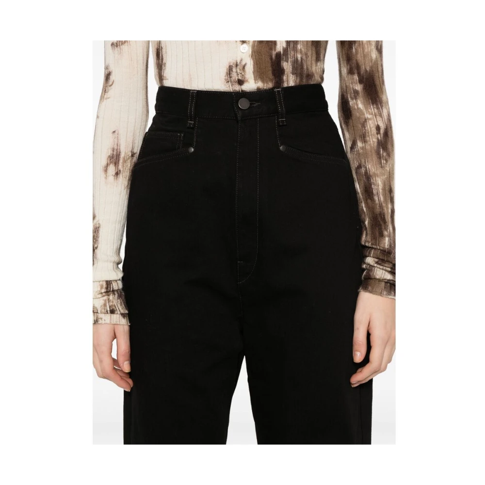 Lemaire Zwarte klassieke vijf-pocket broek Black Dames