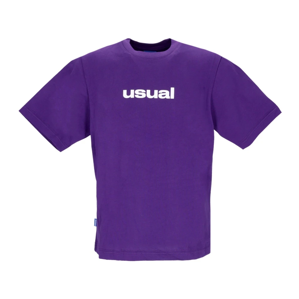 Usual Lokale Tee Paarse Heren T-Shirt Purple Heren