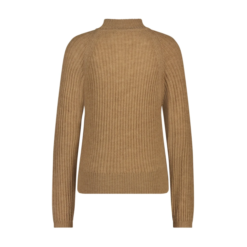 Jane Lushka Gestructureerde Beige Pullover met Raglanmouwen Beige Dames