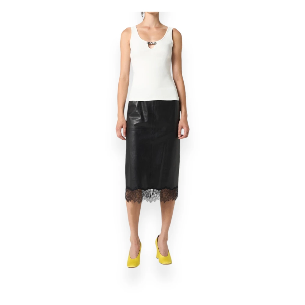 Blumarine Geribbelde Tanktop White Dames