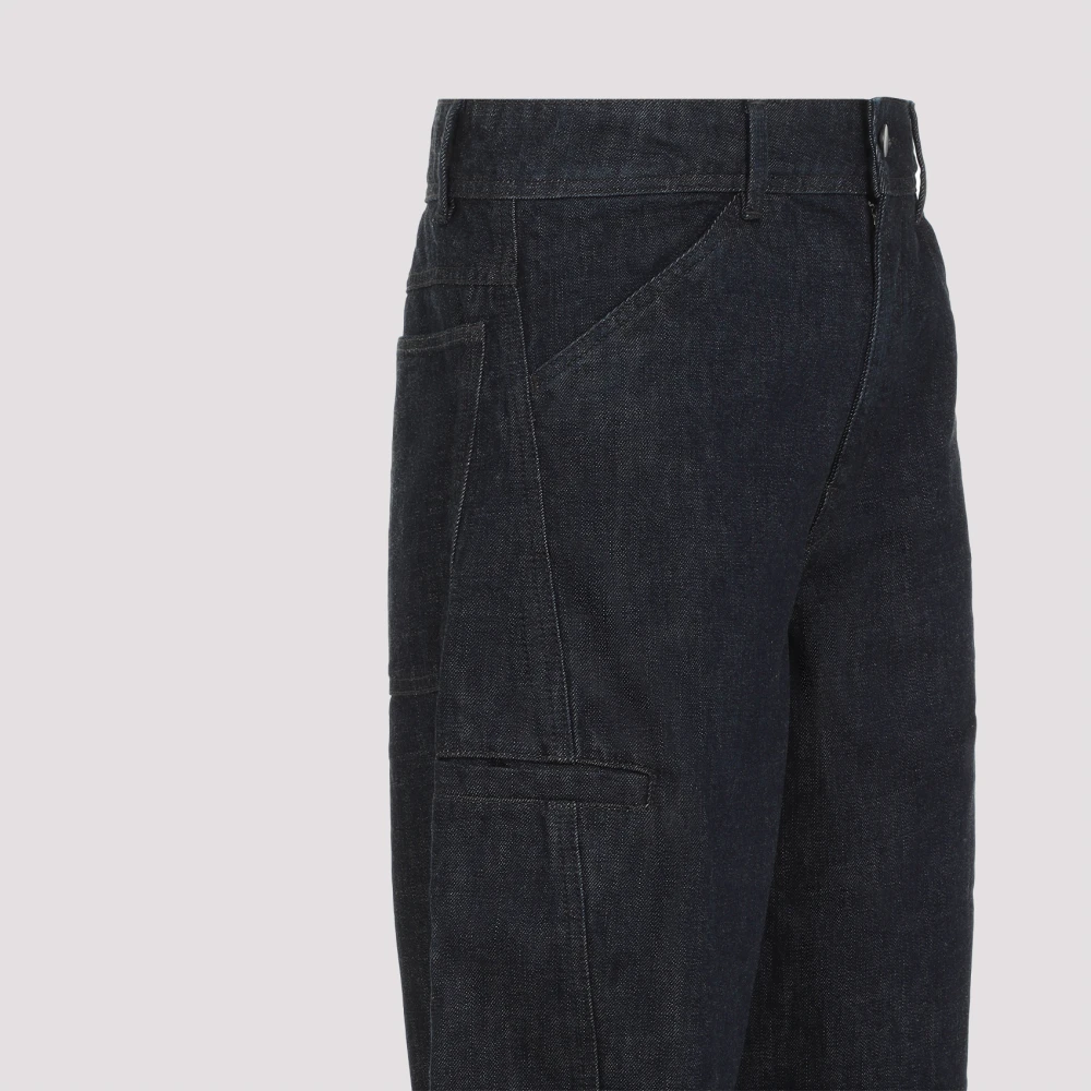 Lemaire Blauwe Casual Katoenen Broek Blue Heren