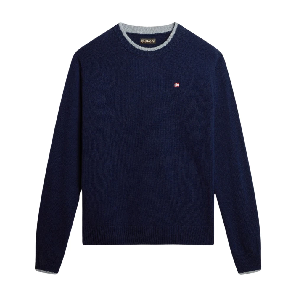 Napapijri Stijlvolle Crewneck Sweater voor Mannen Blue Heren