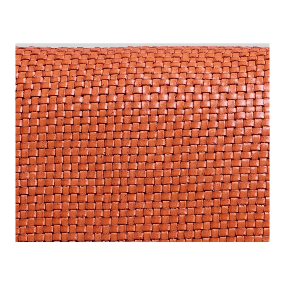 Tramontano Handgeweven leren crossbodytas Orange Dames
