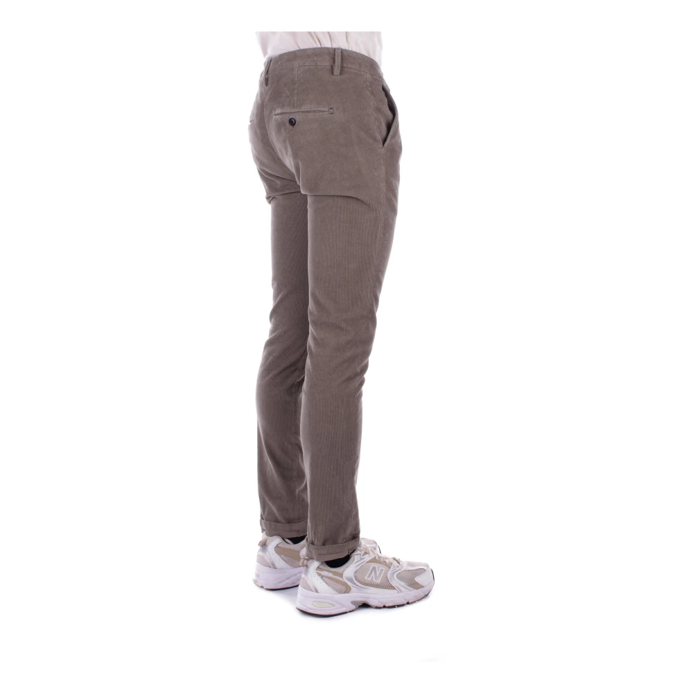 Dondup Slim Fit Duifgrijze Broek Gray Heren