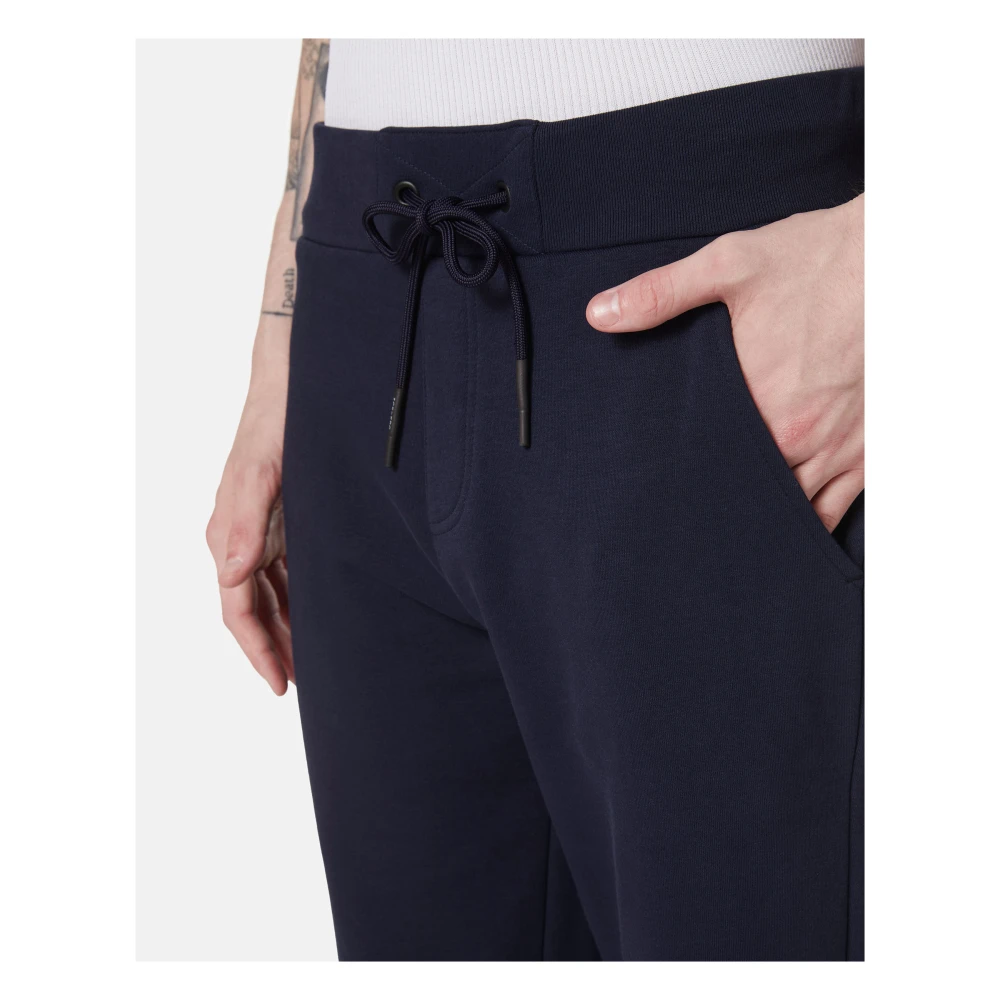 Iceberg Blauwe sweatpants van katoen met geborduurd embleem Blue Heren