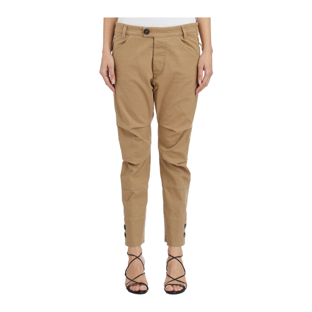 Dsquared2 Katoenen Ranger Broek Beige Dames
