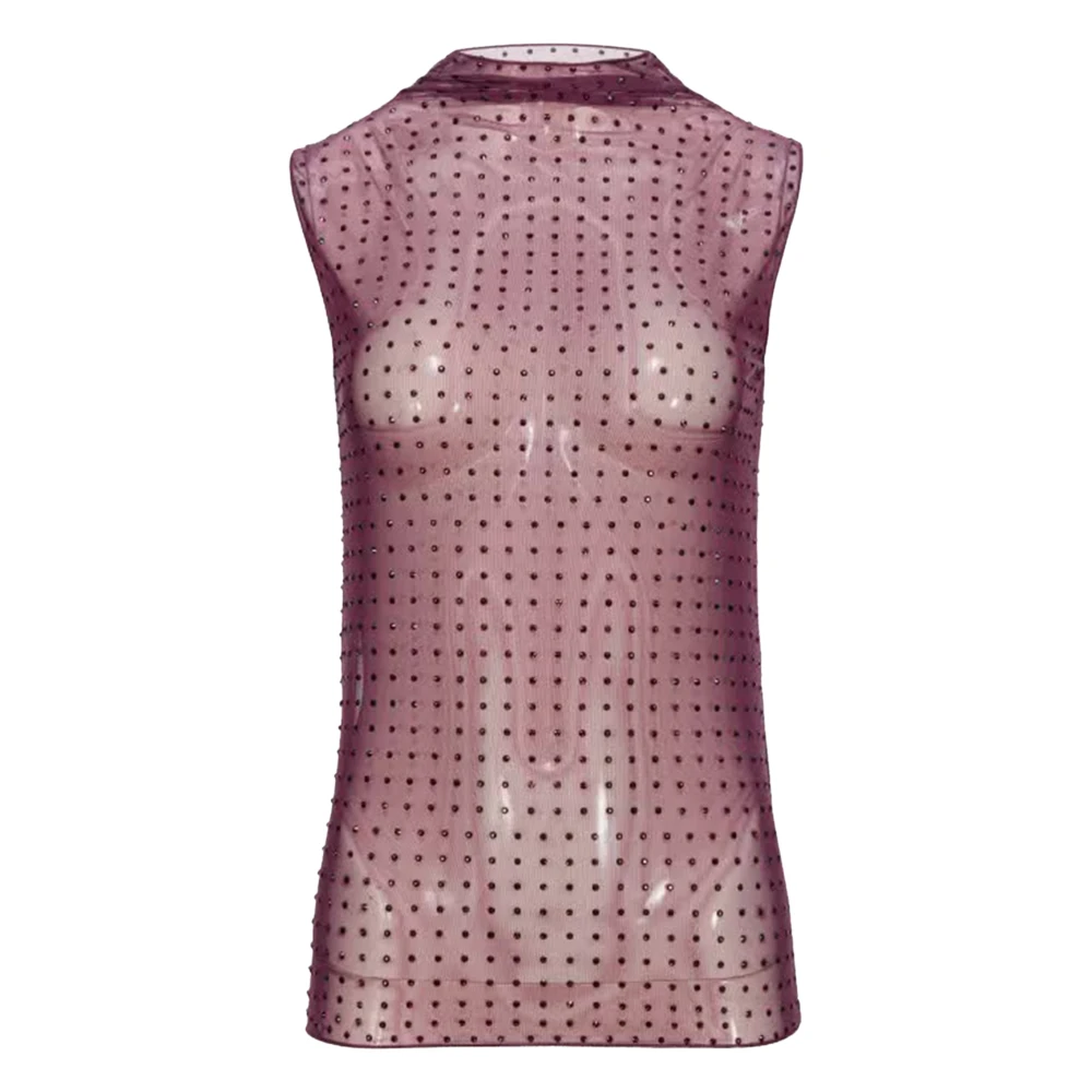Pinko Indemagliato Full Top in Wijnrood Red Dames