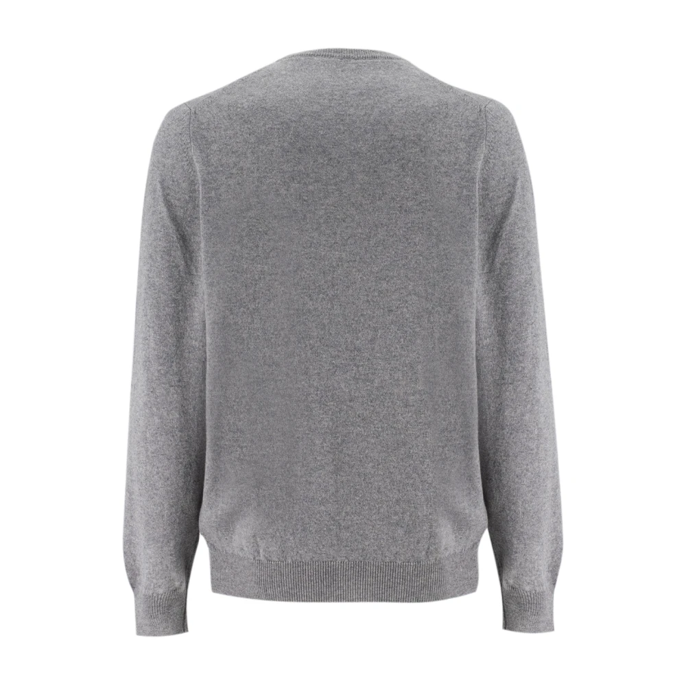 Fedeli Elegant Crew Neck Sweater Gray Heren