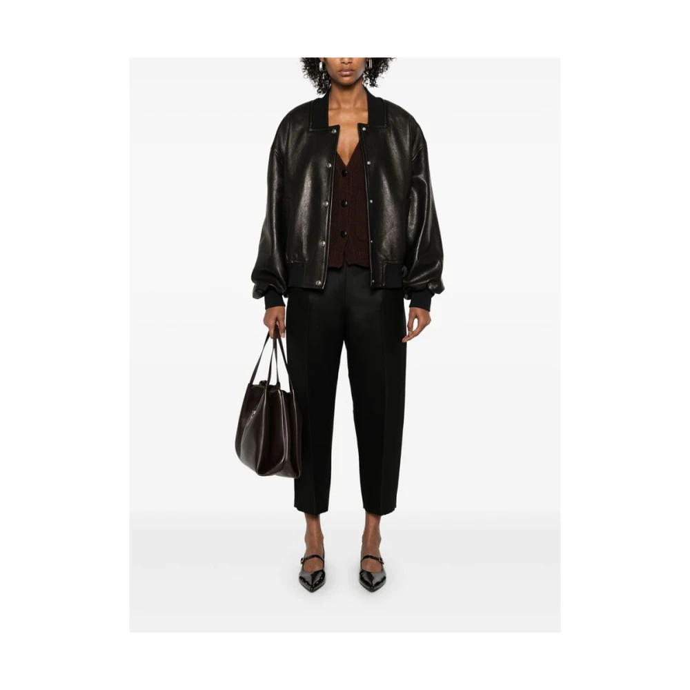 Khaite Zwarte Broek met Zijrits Black Dames