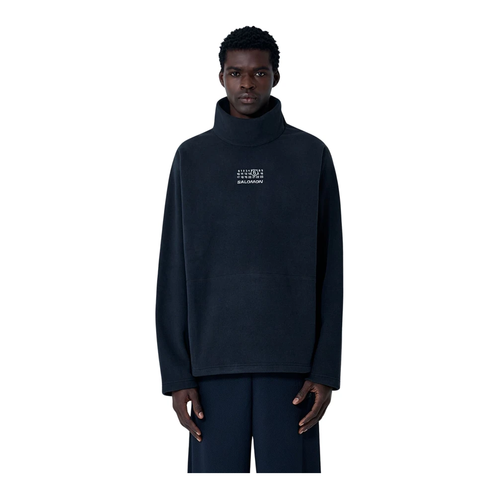 Mm6 Maison Margiela Men's Black Logo Motif Sweatshirt