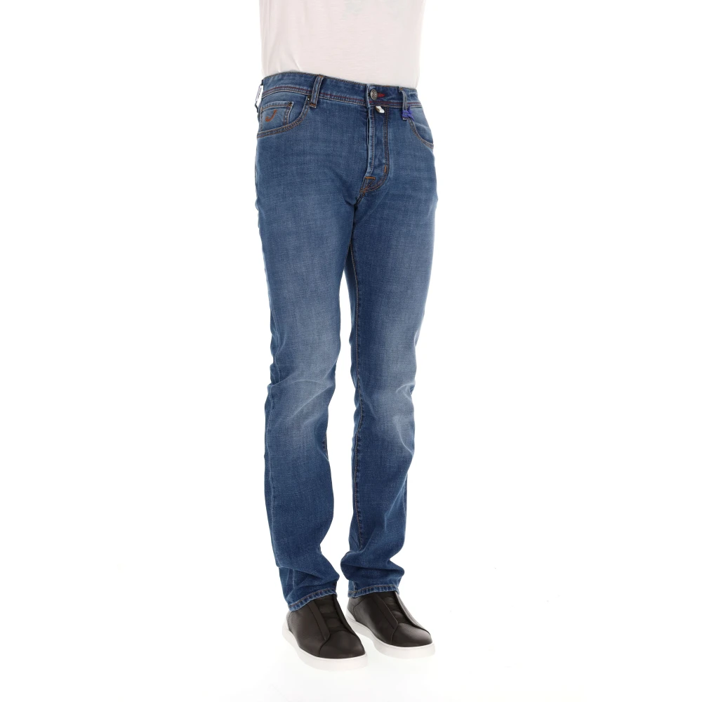 Jacob Cohën Leren label Bard jeans Blue Heren