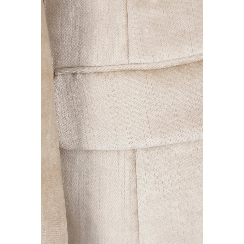 BRUNELLO CUCINELLI Beige Fluwelen Jas met Borduurwerk Beige Dames