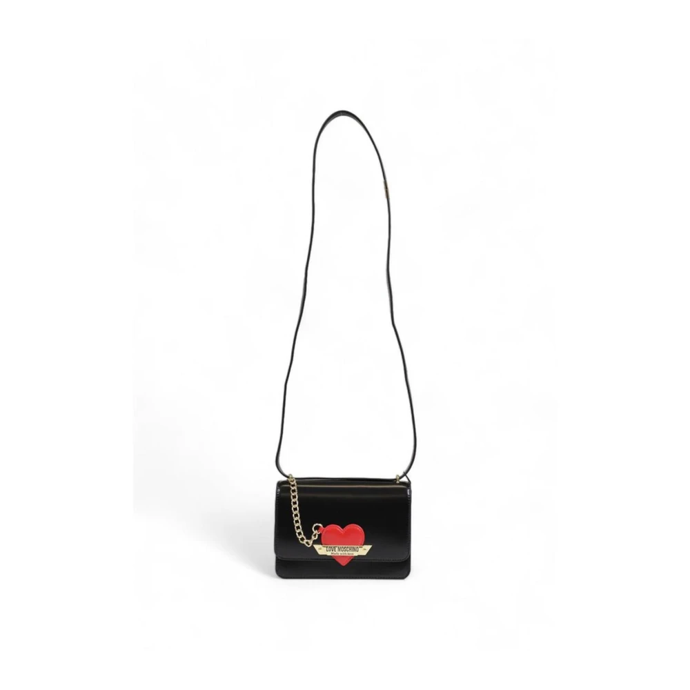 Love Moschino Stijlvolle Polyethyleen Handtas Dames Collectie Black Dames