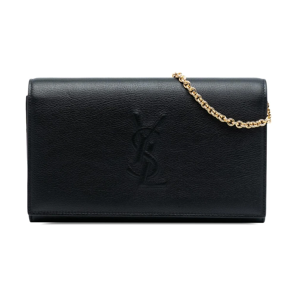 Saint Laurent Vintage Women's Black Pre-Owned Chain Wallet