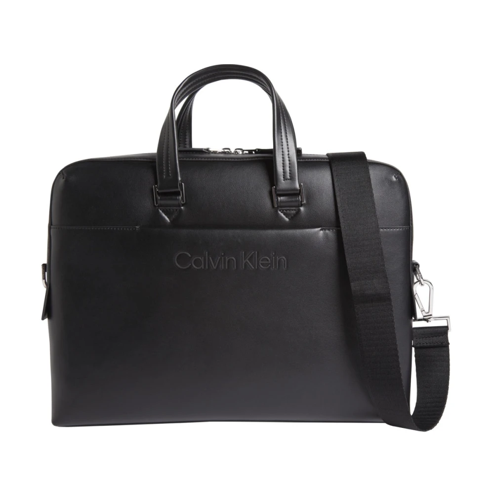 Calvin Klein Zwarte Laptoptas voor Mannen Black Heren