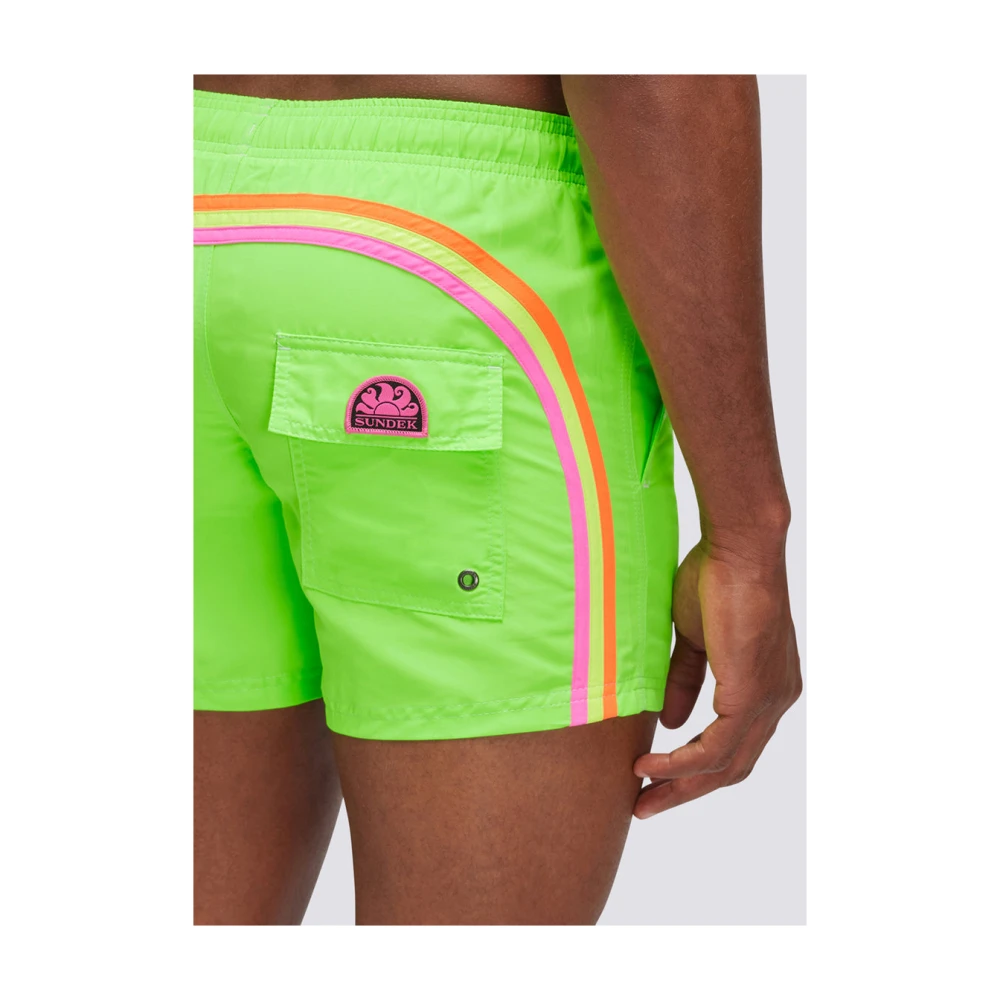 Sundek Regenboog fluorescerende zwemkleding Green Heren