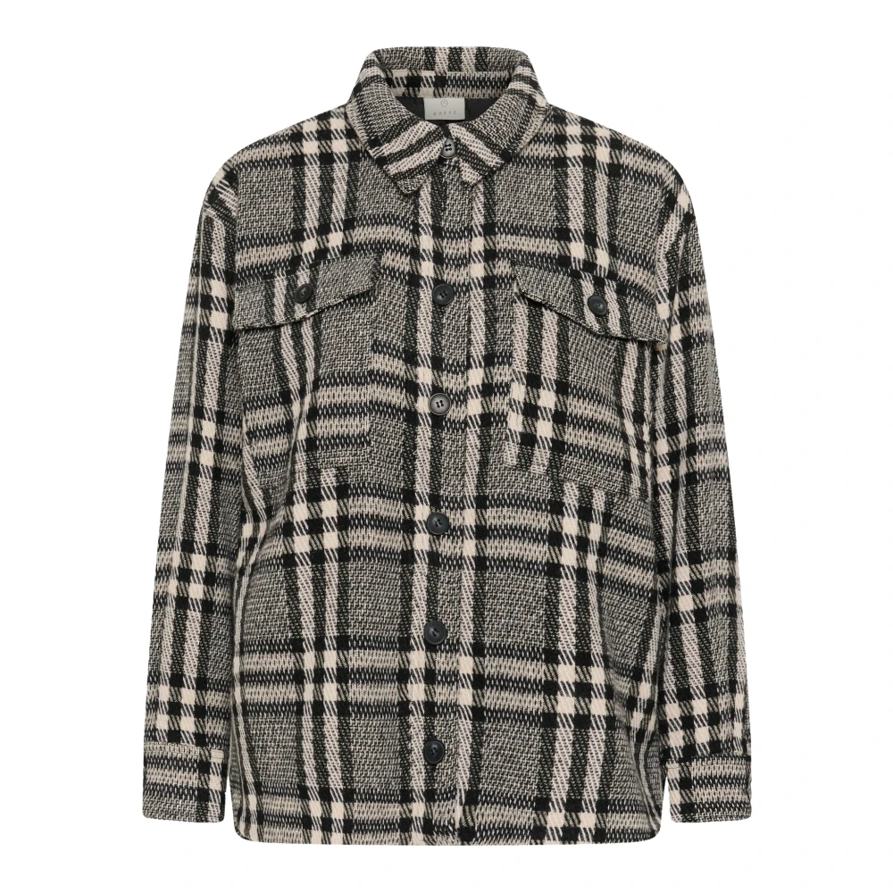 Kaffe Damen Marron Karierte Jacke Vibeke - Bild 2