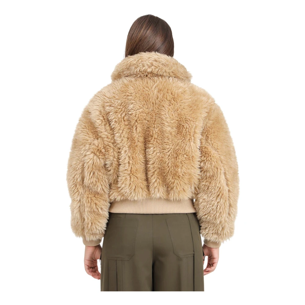 Tommy Jeans Beige Shearling Bontjas Dames Herfst Winter Yellow Dames
