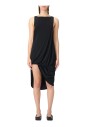 robe-midi-drapee-noire