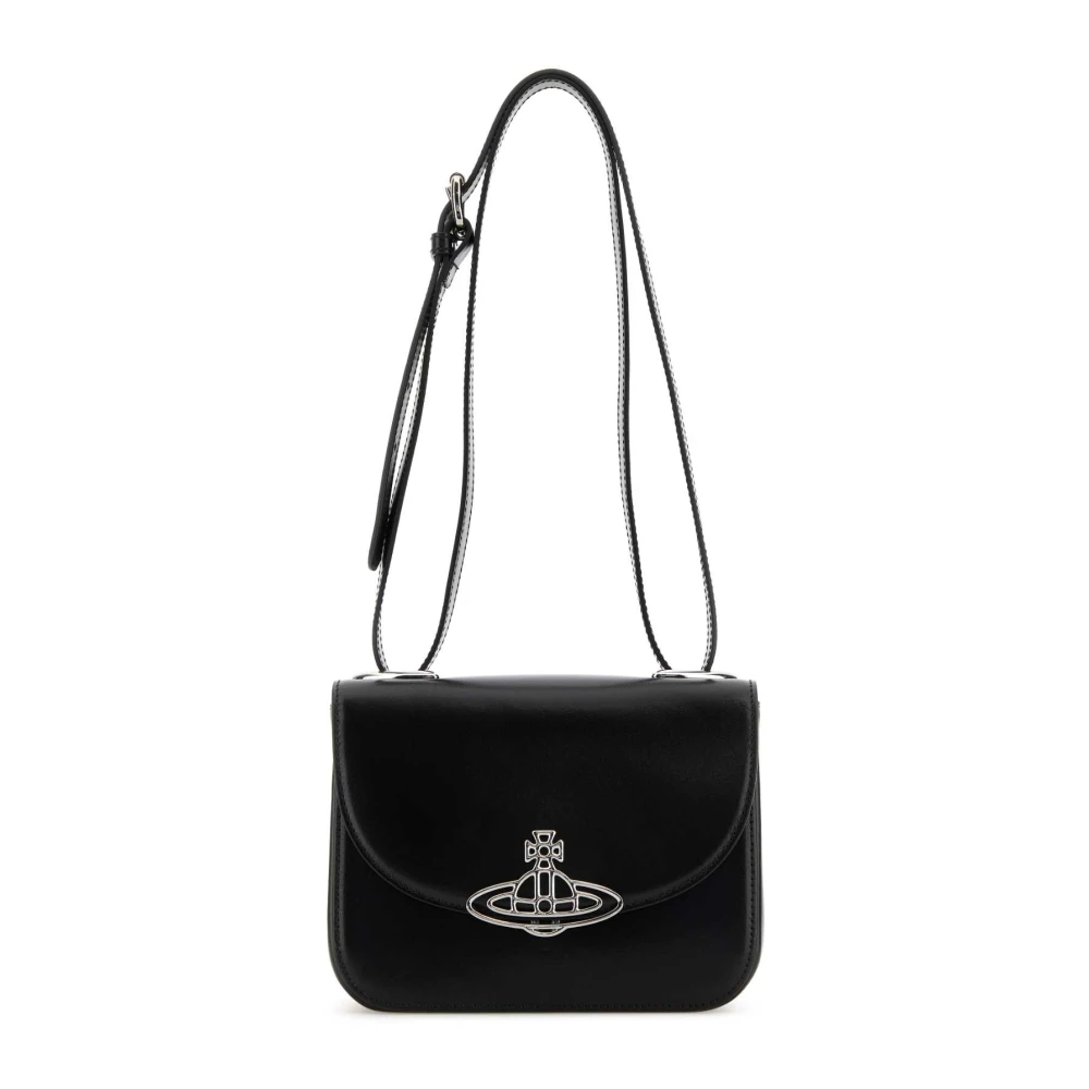 Vivienne Westwood Linda Crossbody Tas van Zwart Leer Black Dames