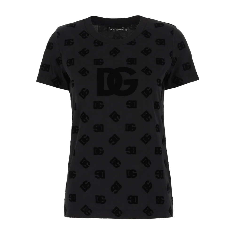 Dolce & Gabbana Casual Katoenen T-Shirt voor Mannen Black Dames