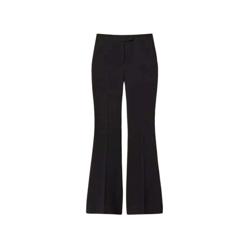 Twinset Black Wide Trousers, Female, Xl, Wide Trousers