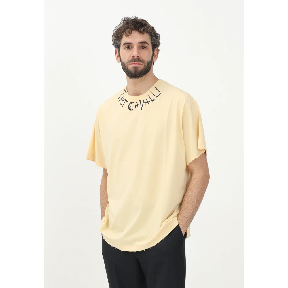 Just Cavalli Casual T-shirts en Polo's Yellow Heren