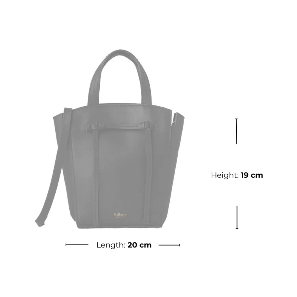 Mulberry Mini Clovelly Tote Zwart Classic Grain Black Dames
