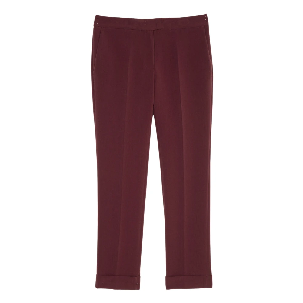 Twinset Bordeaux Broek voor Vrouwen Red Dames