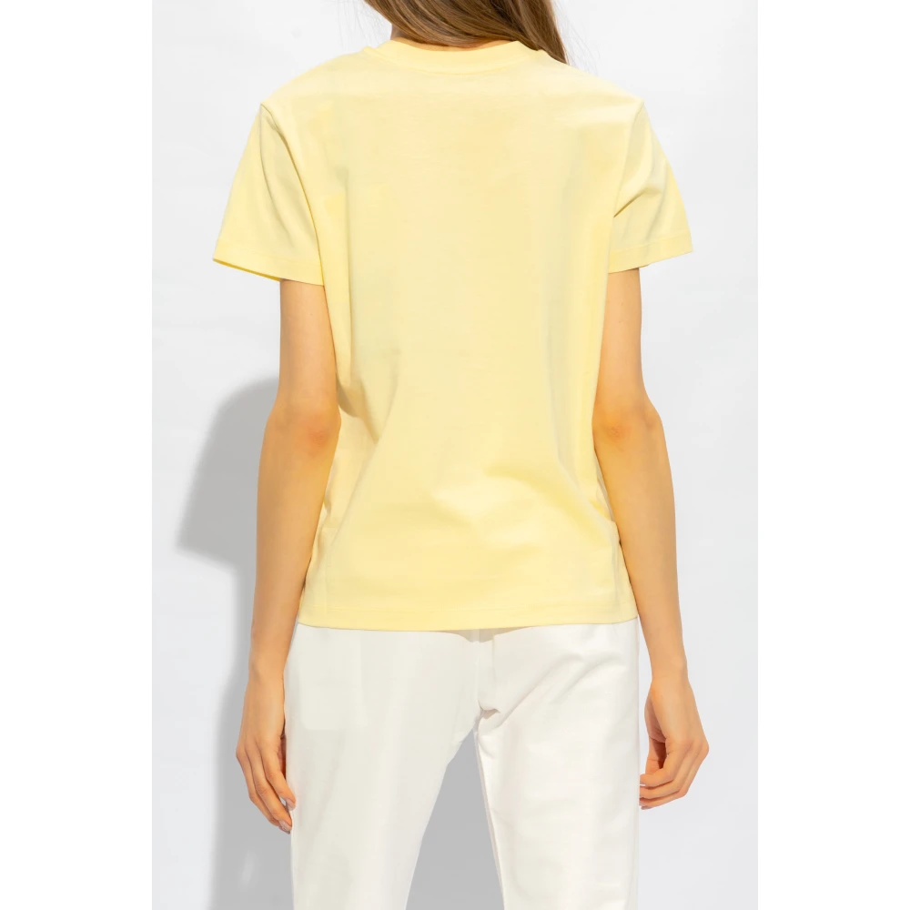 Moncler T-shirt met logo Yellow Dames