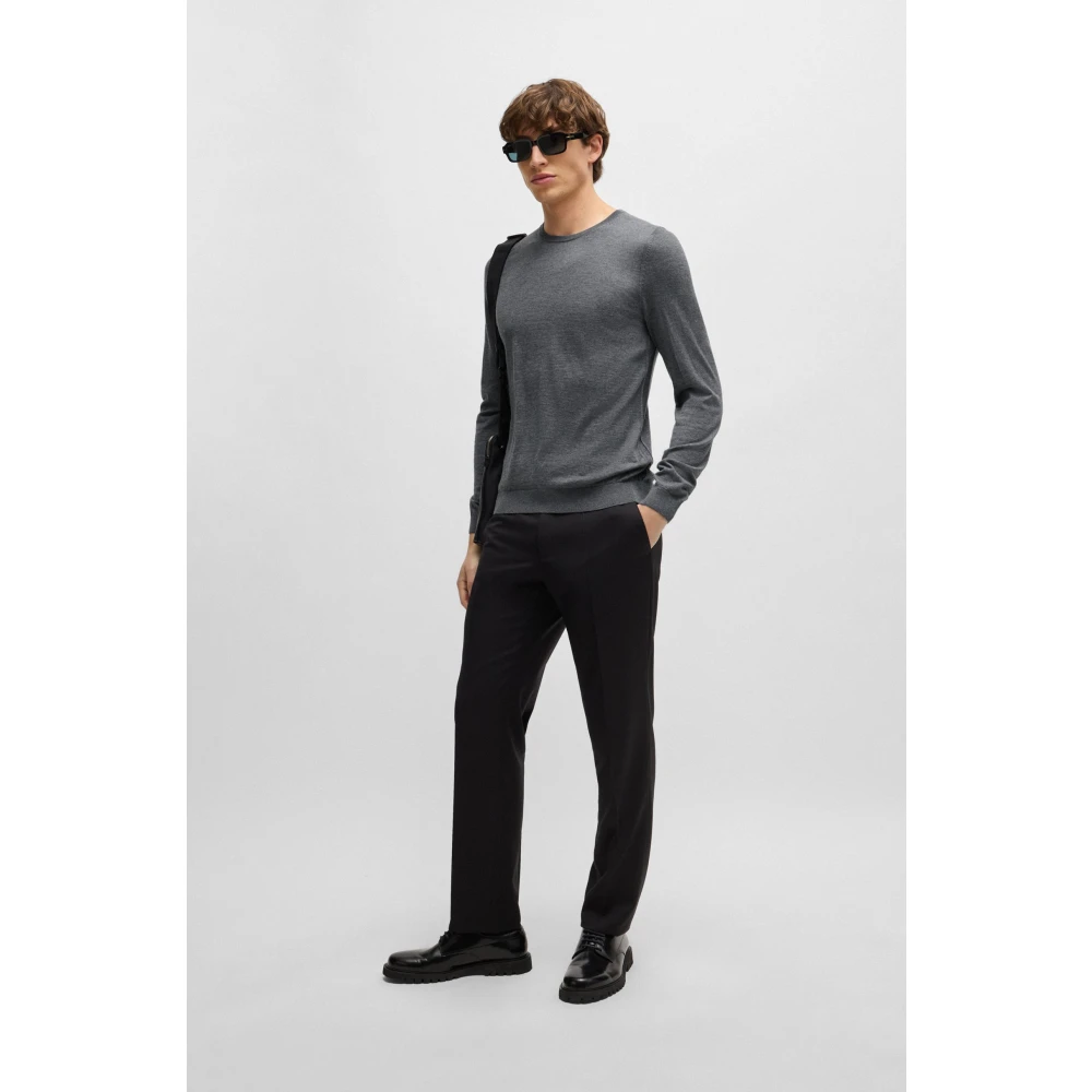 Hugo Boss Essentiële Gedefinieerde Pasvorm Sweater Gray Heren