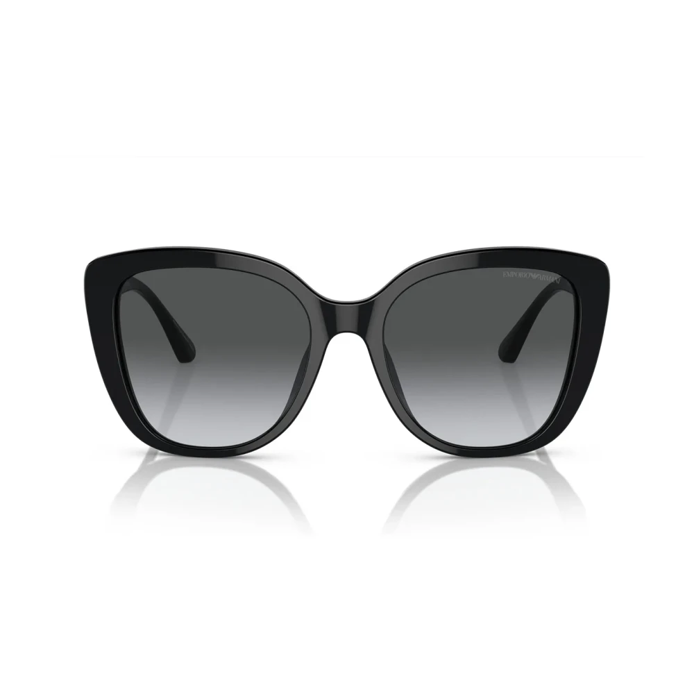 Emporio Armani Women's Black Butterfly Style Polarized Sunglasses Grey - Sunglasses - 54 Mm - Accessories