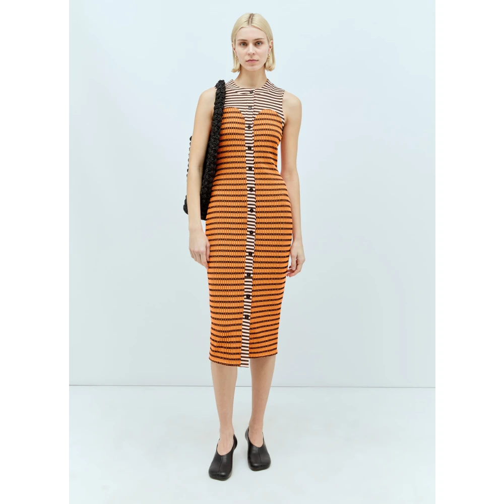 Reward If Found Gestreepte Geribbelde Jurk Multicolor Dames