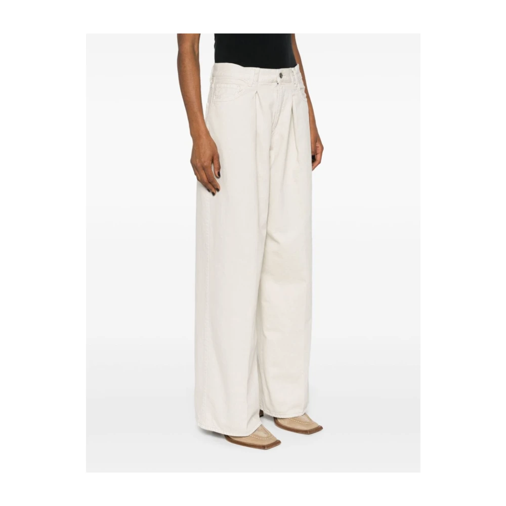 Haikure Natuurlijke Wijde Broek White Dames